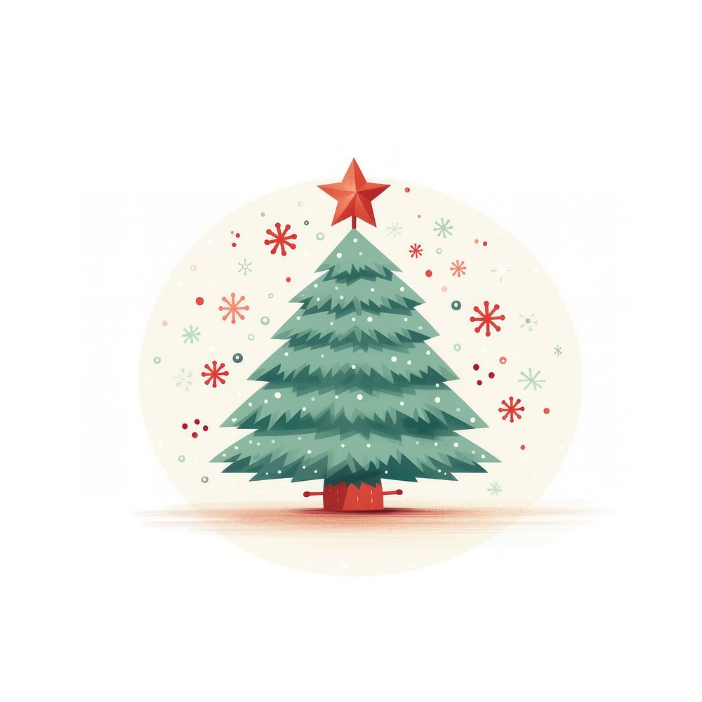 Christmas plant tree white background. AI generated Image by rawpixel.