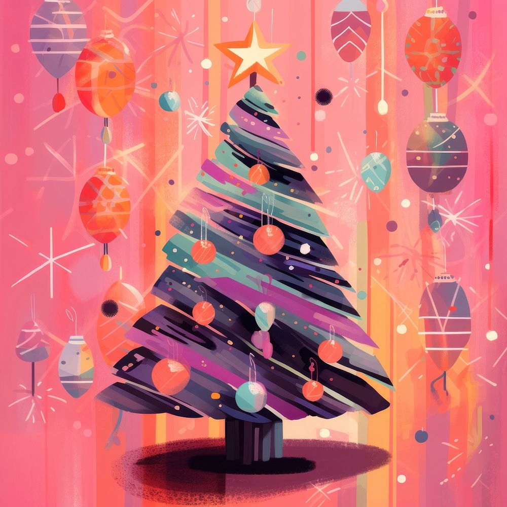 Christmas gift tree christmas tree. AI generated Image by rawpixel.