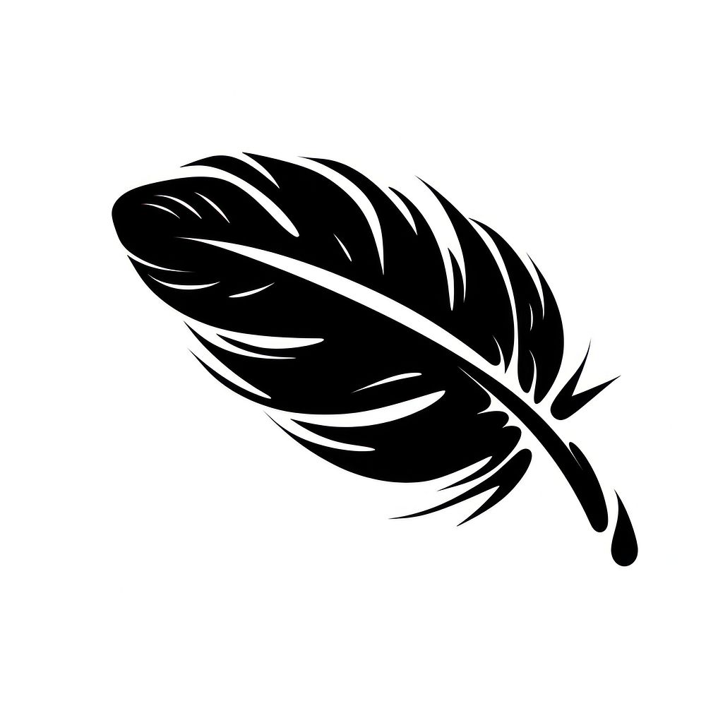 Feathers feather black line. AI generated Image by rawpixel.