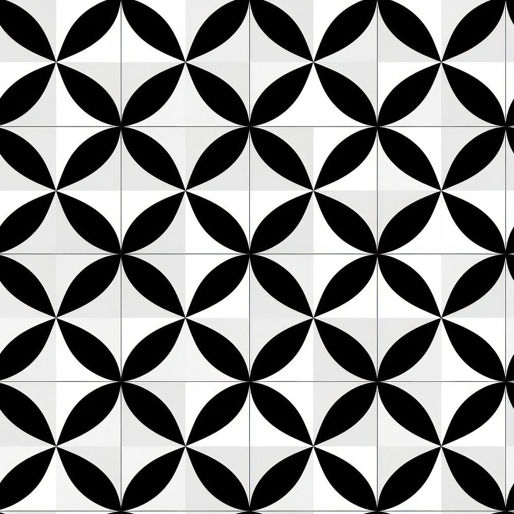 Geometric patterns black white tile. AI generated Image by rawpixel.