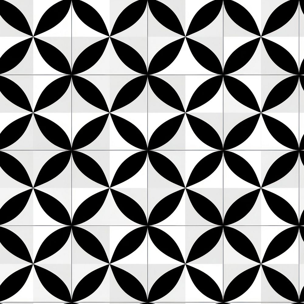 Geometric patterns black white tile. 