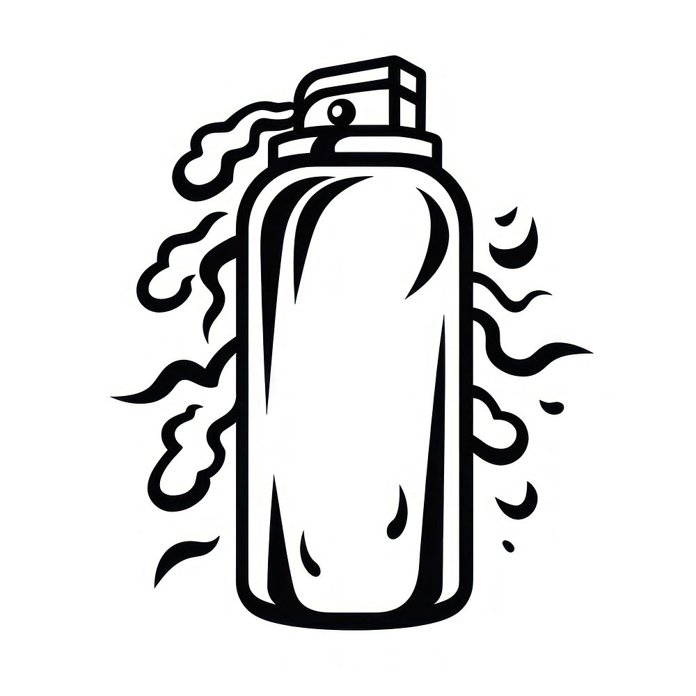 Bottle monochrome ammunition container. AI generated Image by rawpixel.