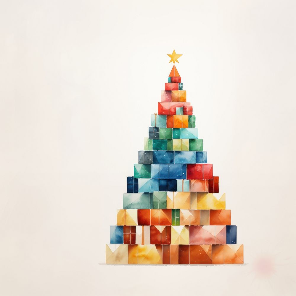 Christmas gift tree box. AI generated Image by rawpixel.
