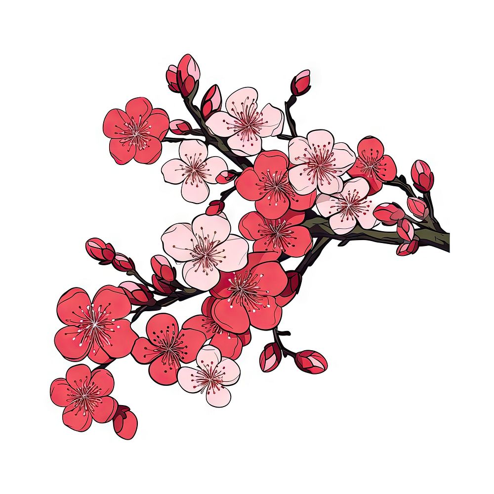 Cherry blossom flower plant inflorescence. AI generated Image by rawpixel.