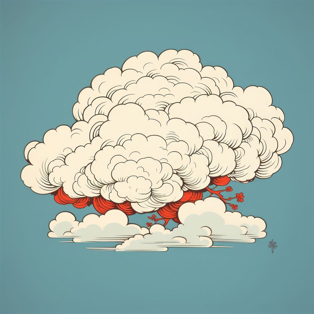 Cloud outdoors explosion cartoon. AI generated Image by rawpixel.