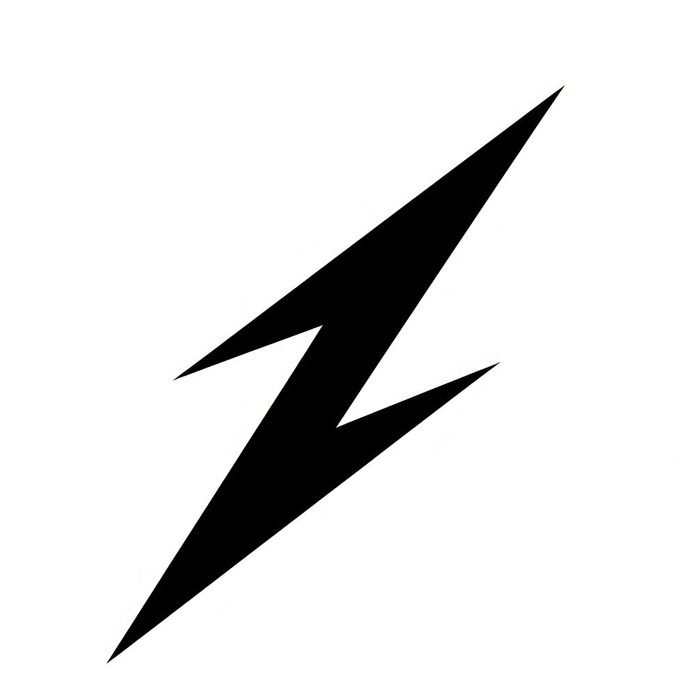 Lightning bolt symbol lightning black. AI generated Image by rawpixel.