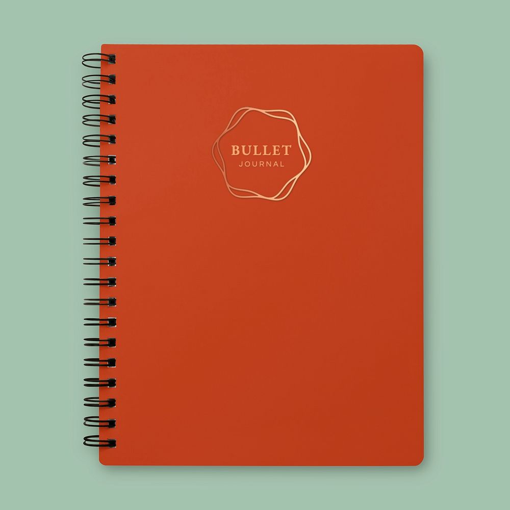 Spiral notebook mockup psd