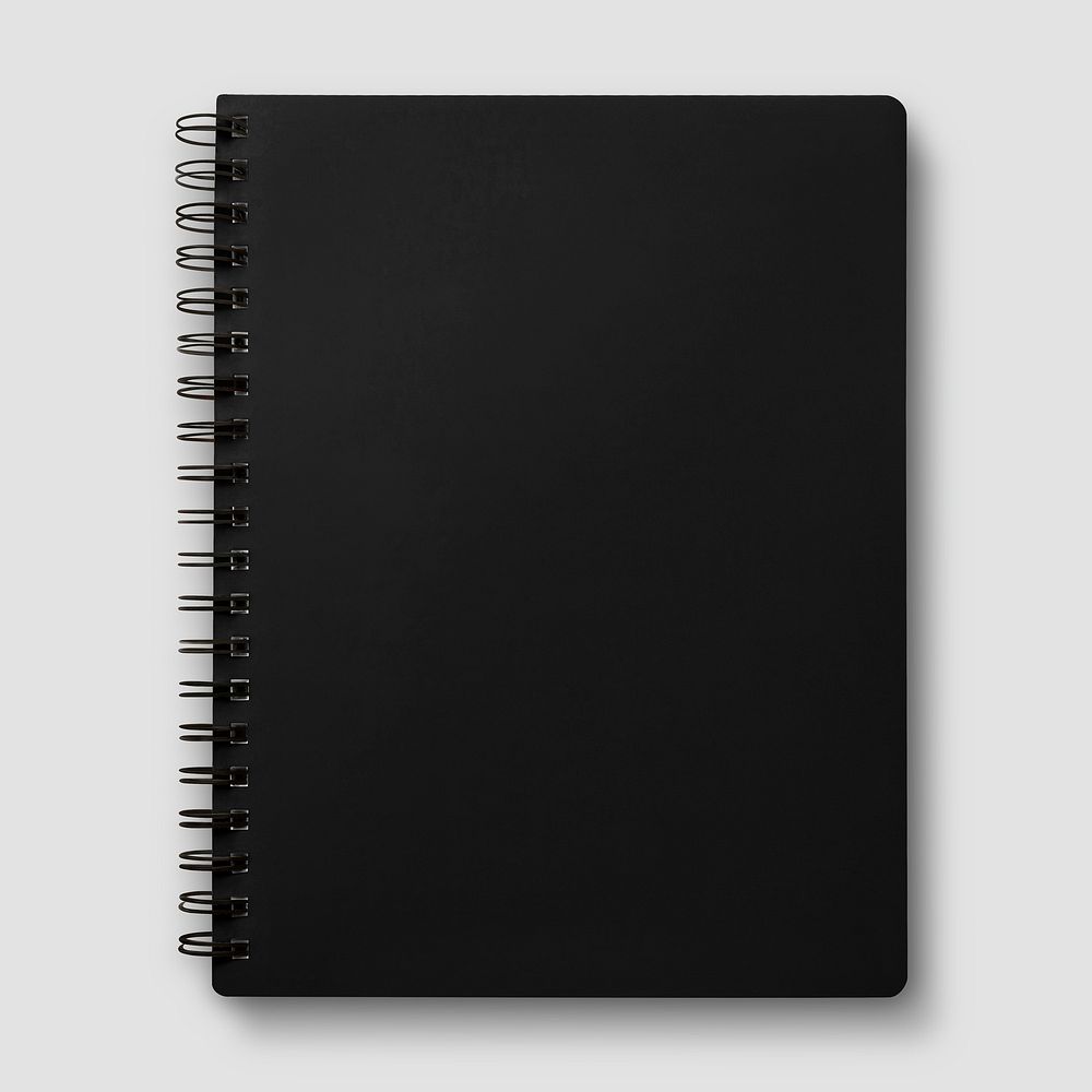 Spiral notebook with blank space