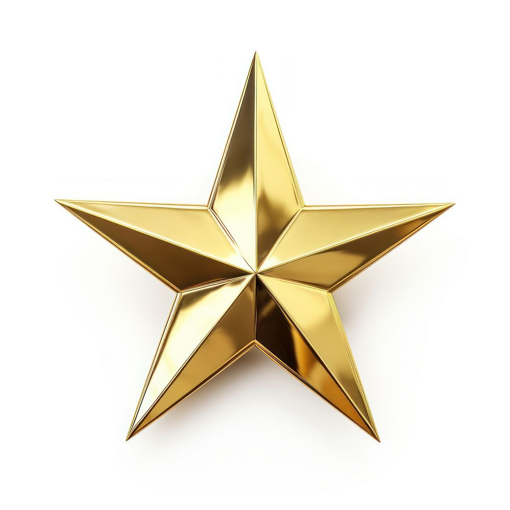 Goldenstar symbol white background celebration. AI generated Image by rawpixel.