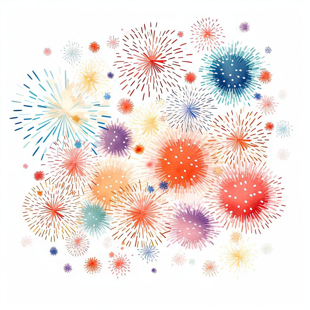 Explosion Of Fireworks fireworks backgrounds flower. AI generated Image by rawpixel.