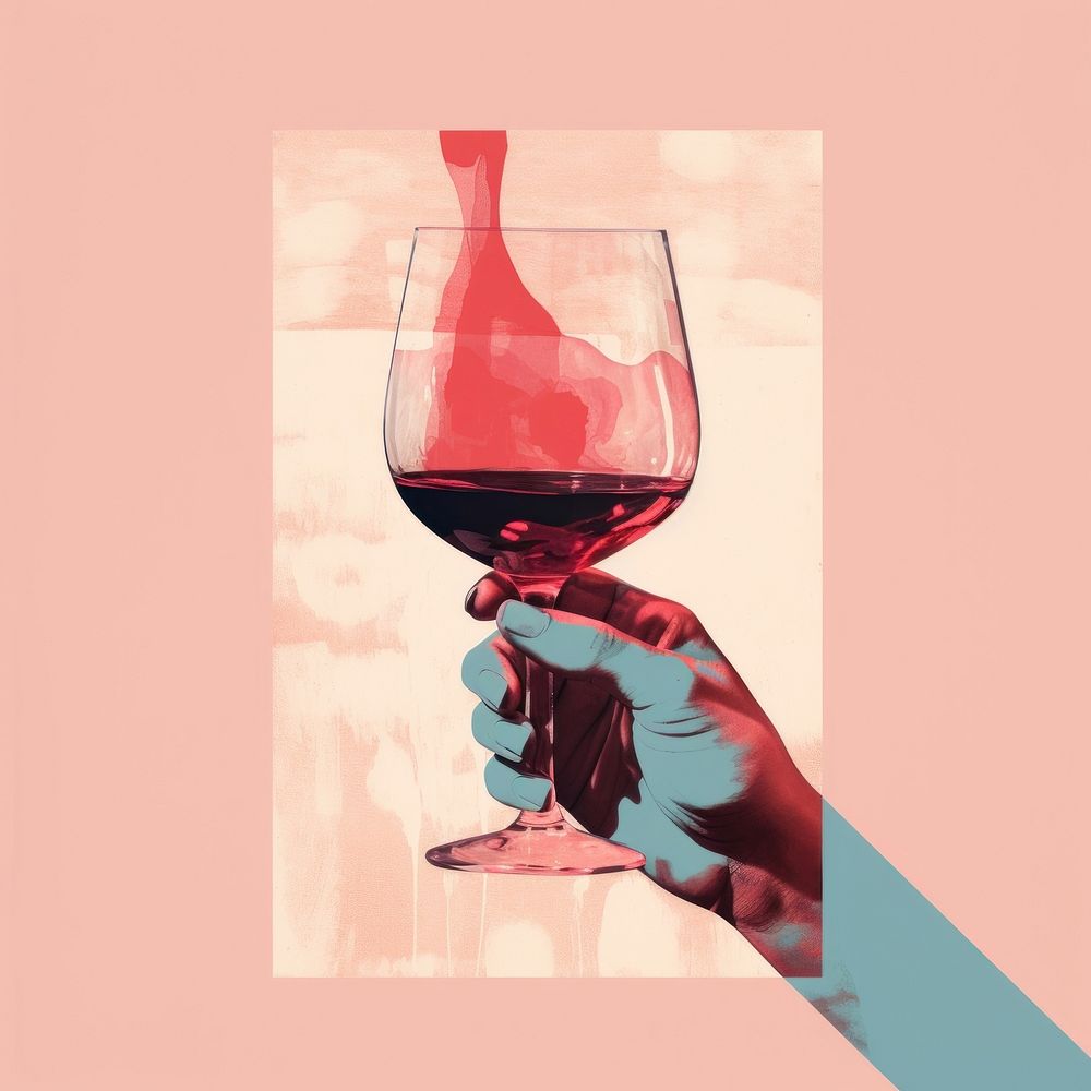 Glass wine holding drink. AI generated Image by rawpixel.