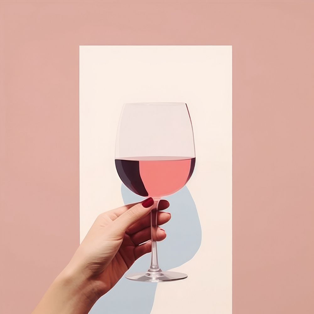 Glass wine holding drink. AI generated Image by rawpixel.