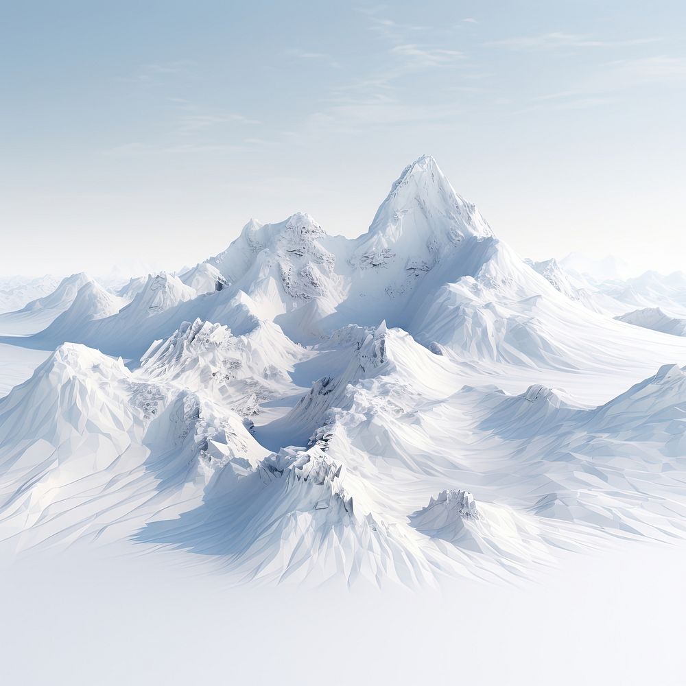 Snow mountain outdoors nature white. AI generated Image by rawpixel.