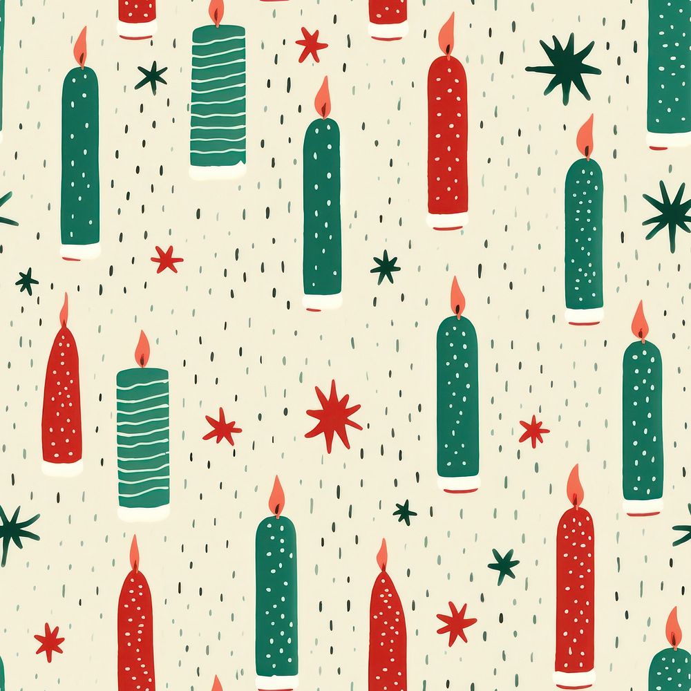 Pattern backgrounds christmas candle. AI generated Image by rawpixel.