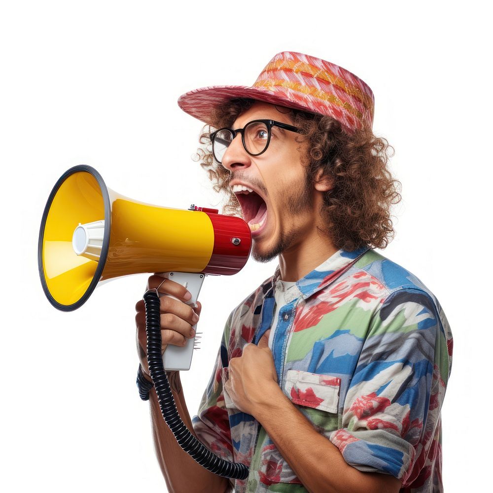 Shouting hipster adult performance. AI generated Image by rawpixel.
