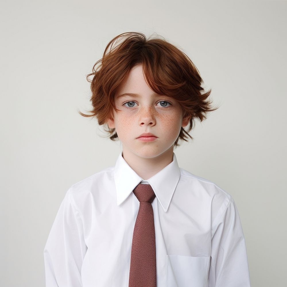 Student boy portrait necktie shirt. | Premium Photo - rawpixel