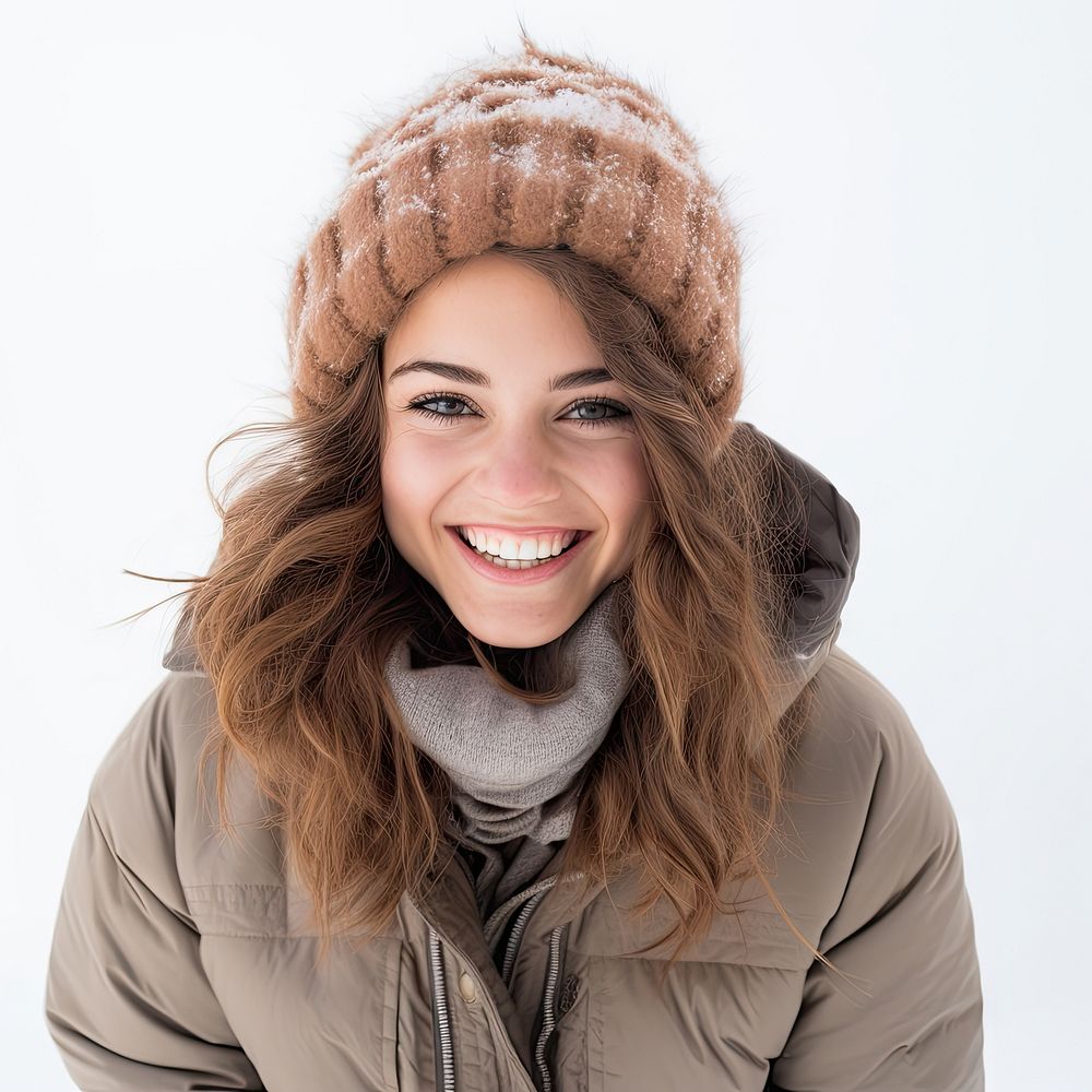 Portrait smiling winter smile. AI generated Image by rawpixel.