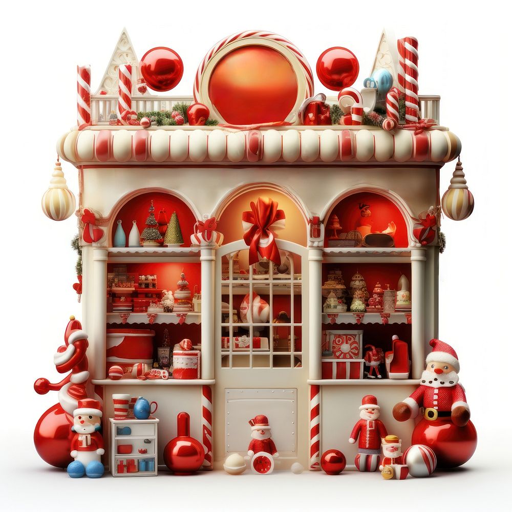 Christmas a toy shop food confectionery architecture. AI generated Image by rawpixel.