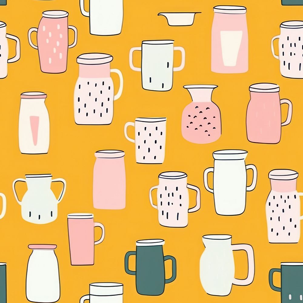 Milk backgrounds pattern cup. AI generated Image by rawpixel.