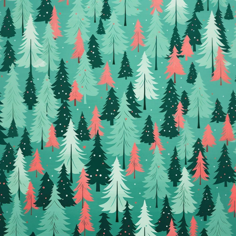 Christmas trees pattern art backgrounds christmas. AI generated Image by rawpixel.