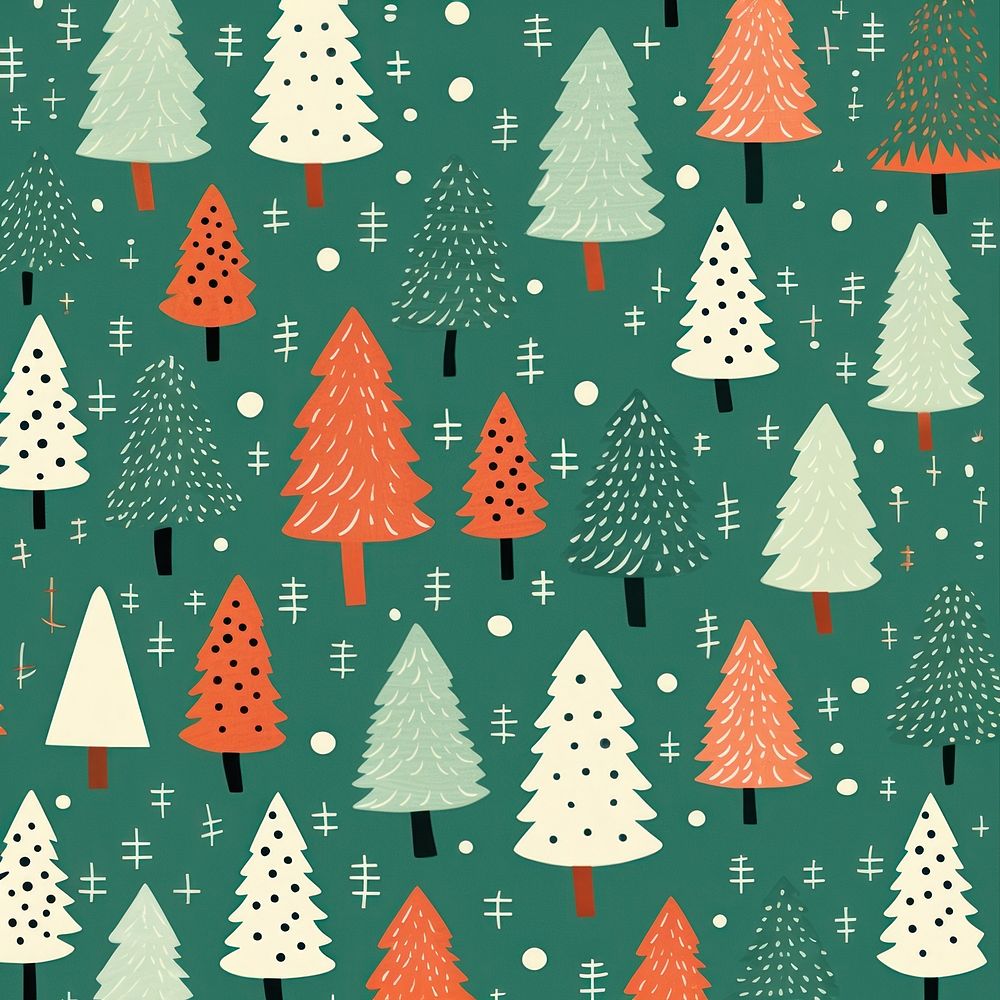 Christmas trees pattern christmas backgrounds christmas tree. AI generated Image by rawpixel.