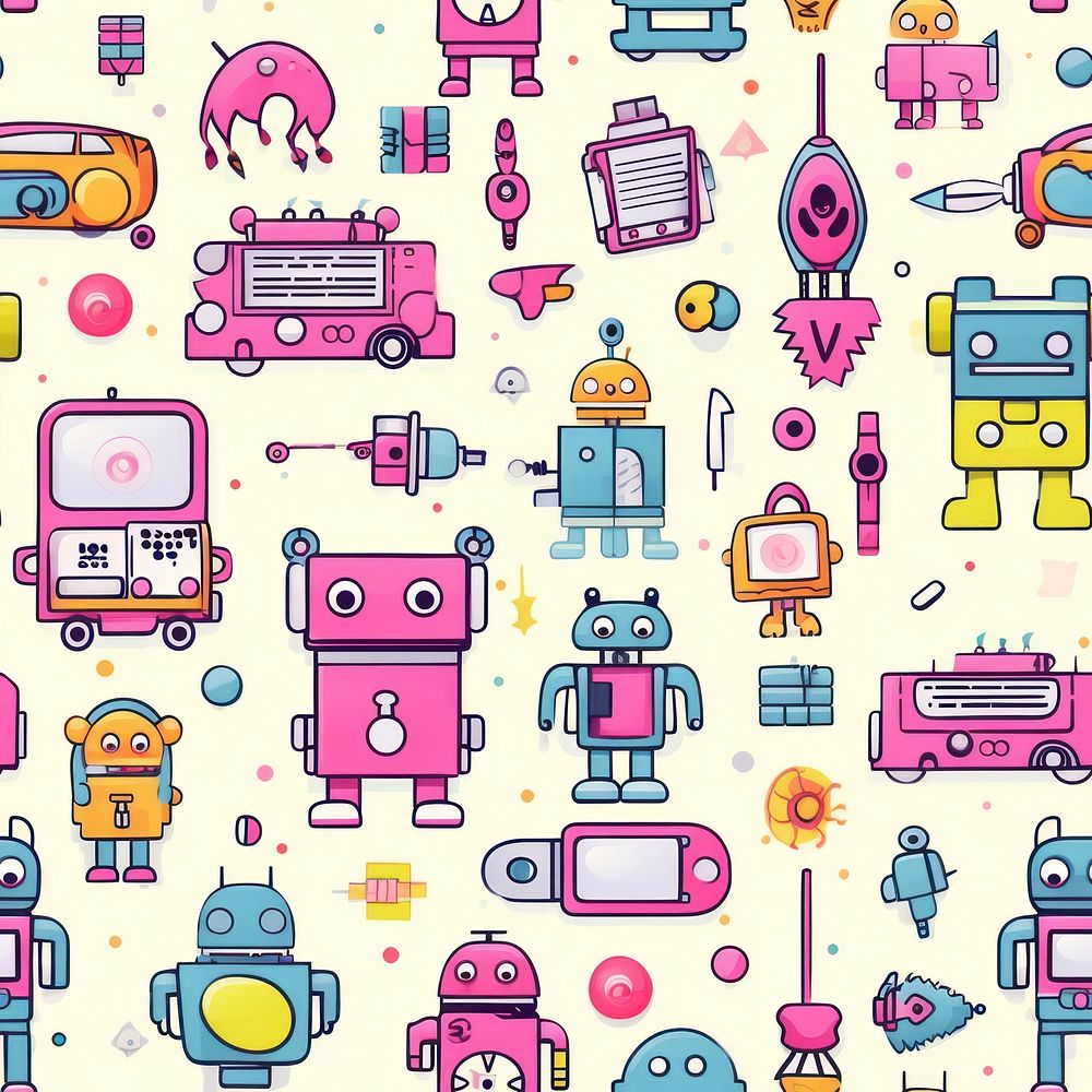 Toys pattern backgrounds technology. 