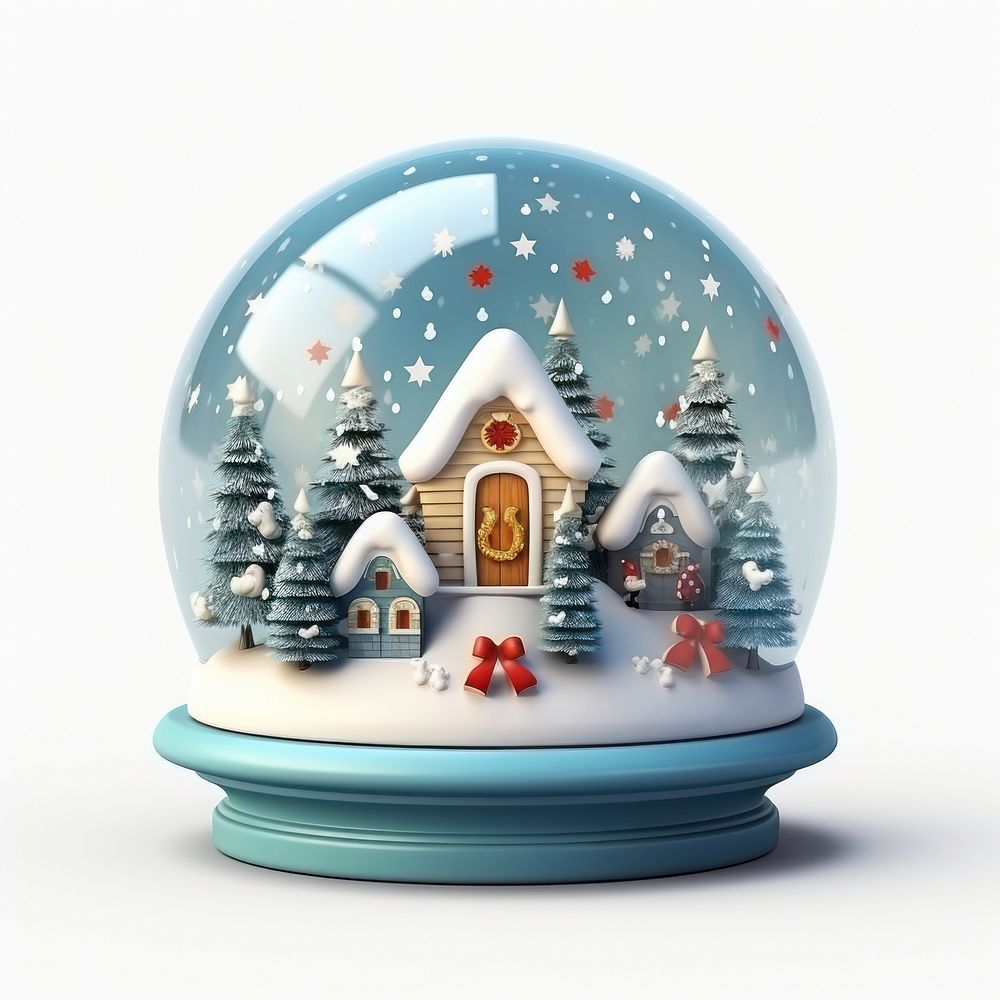 Snow globe christmas representation architecture. AI generated Image by rawpixel.