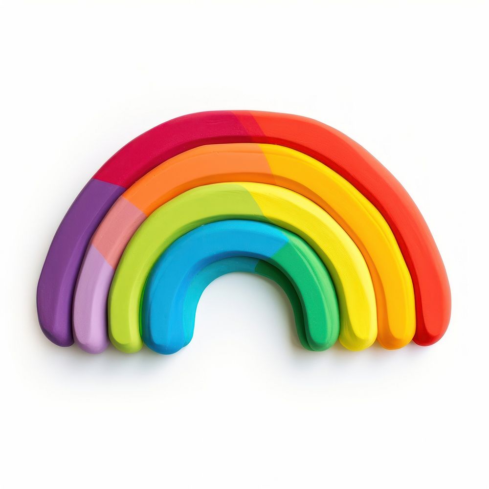 Rainbow rainbow shape toy. AI generated Image by rawpixel.