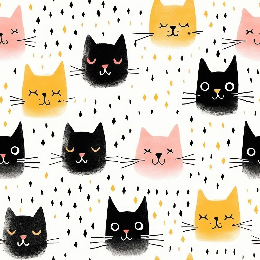 Cat pattern backgrounds mammal. AI generated Image by rawpixel.