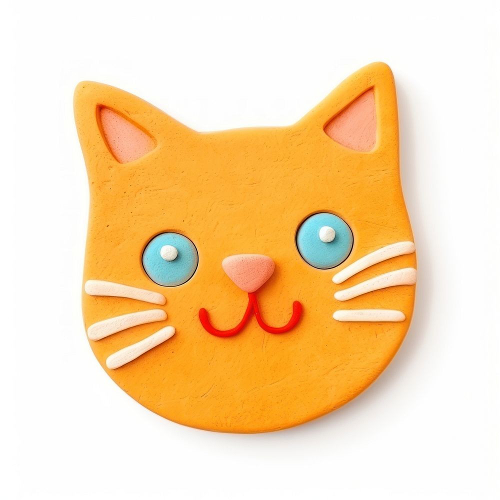 Cat cookie pet white background. AI generated Image by rawpixel.