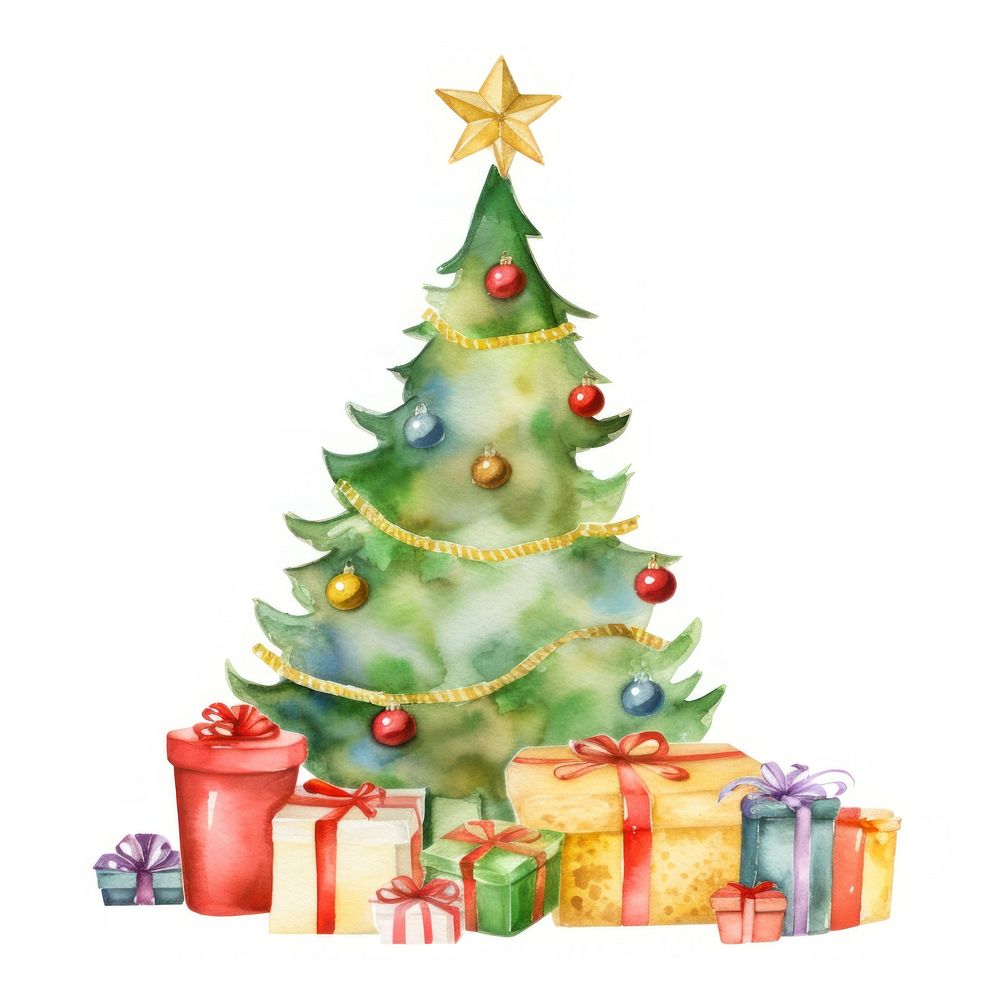 PNG Christmas present cartoon tree. AI generated Image by rawpixel.