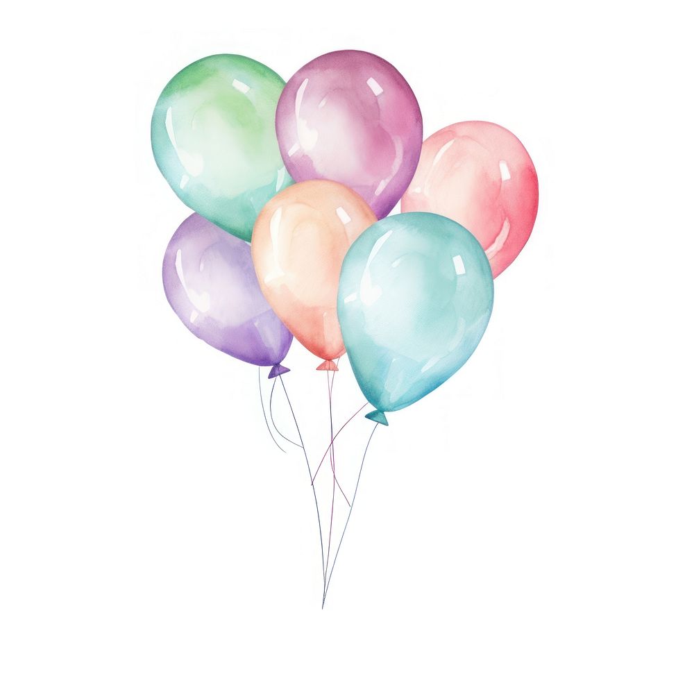 Party balloon white background anniversary celebration. AI generated Image by rawpixel.