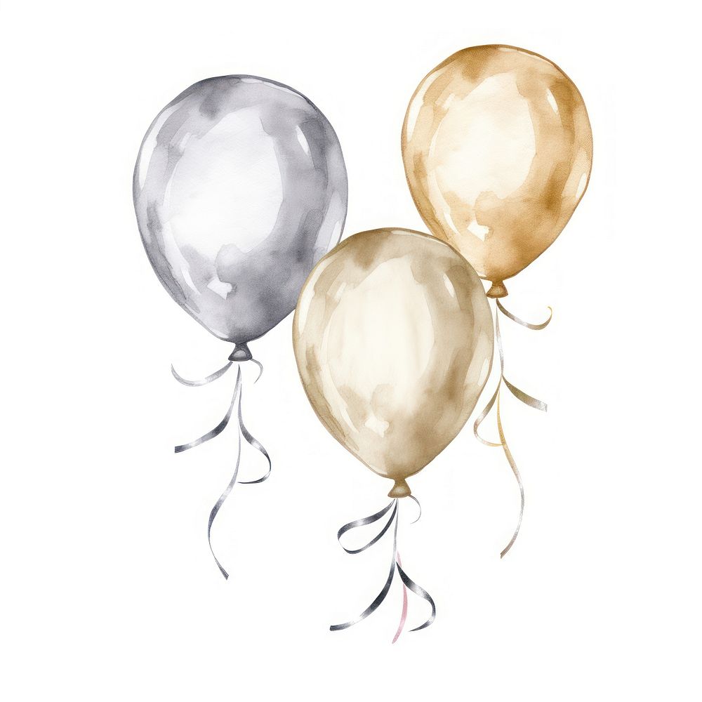 Party balloons white background celebration anniversary. AI generated Image by rawpixel.