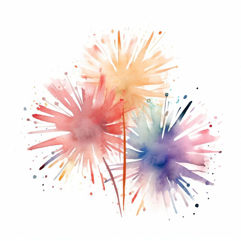 Party fireworks white background celebration creativity. AI generated Image by rawpixel.