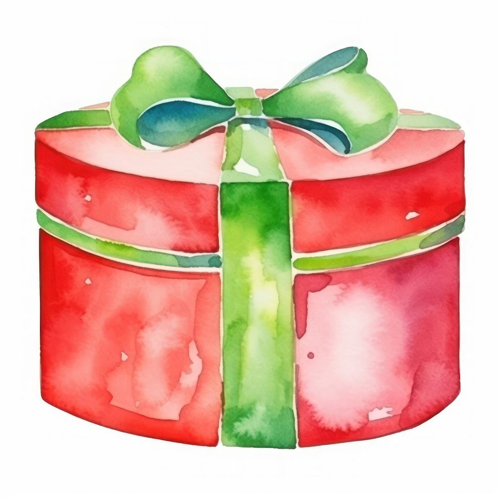 Round present box cartoon gift red. AI generated Image by rawpixel.