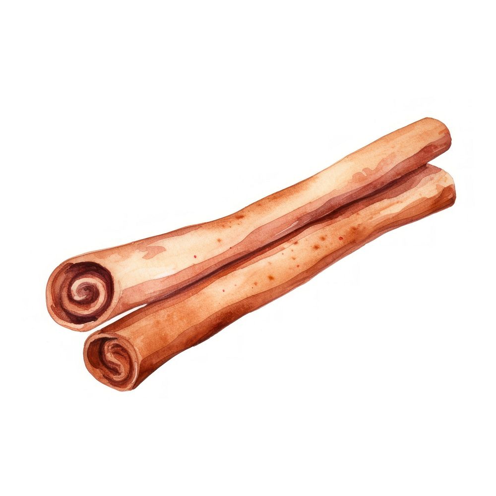 Cinnamon stick wood white background driftwood. AI generated Image by rawpixel.