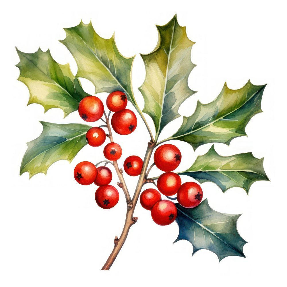 Holly branch plant leaf tree. AI generated Image by rawpixel.