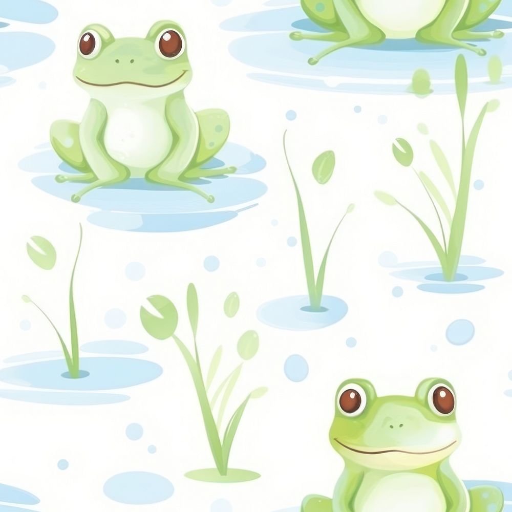 Frog pattern backgrounds amphibian. AI generated Image by rawpixel.