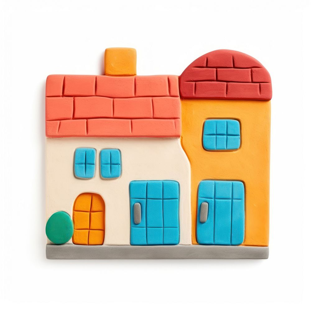 House plasticine toy white background representation. AI generated Image by rawpixel.