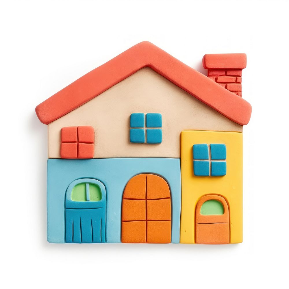 House plasticine toy white background confectionery. AI generated Image by rawpixel.