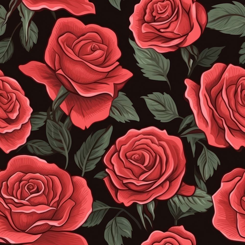 Roses pattern flower petal. AI generated Image by rawpixel.
