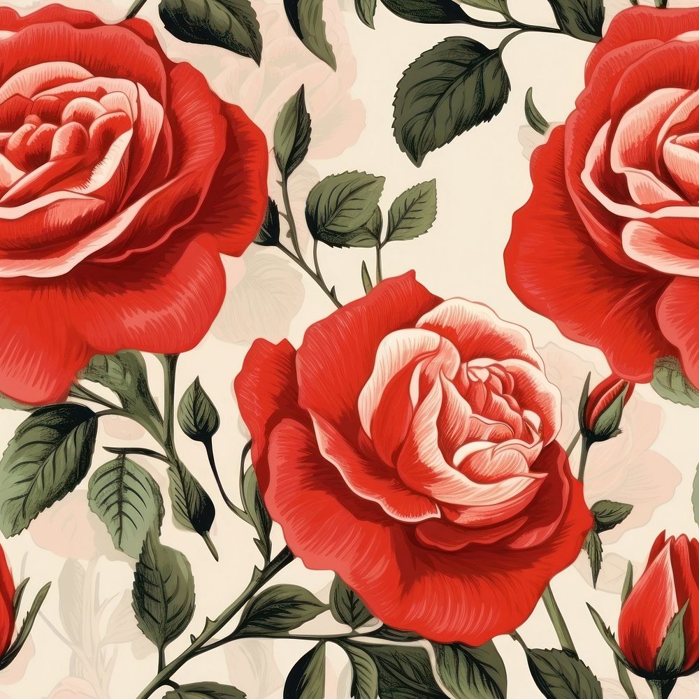 Roses pattern flower petal. AI generated Image by rawpixel.