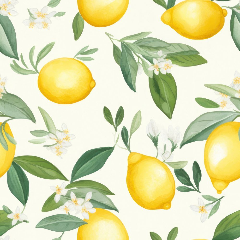 Lemon backgrounds pattern fruit. AI generated Image by rawpixel.