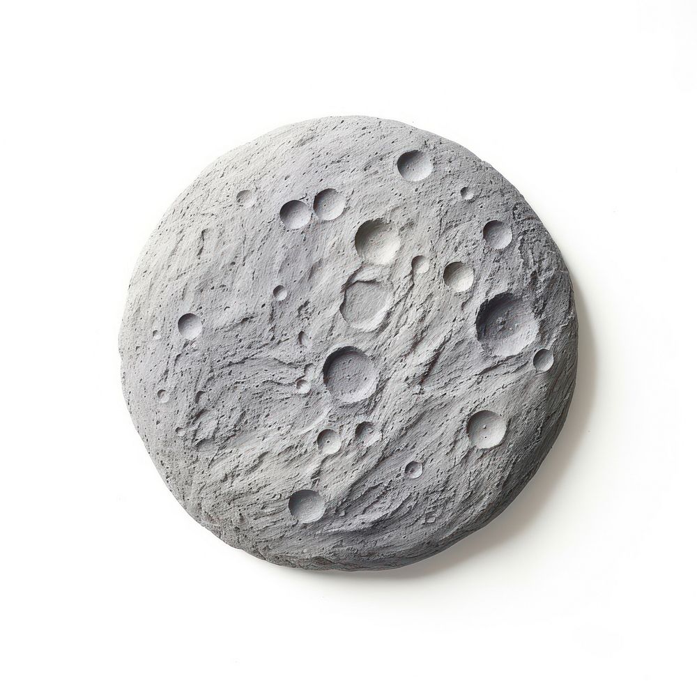 Moon white background simplicity astronomy. AI generated Image by rawpixel.