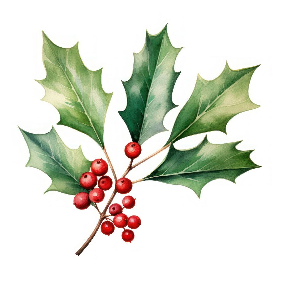 PNG Holly branch plant leaf tree. AI generated Image by rawpixel.