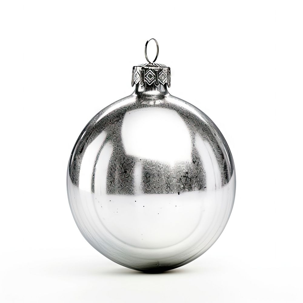 Christmas Ornament silver christmas ornament. AI generated Image by rawpixel.