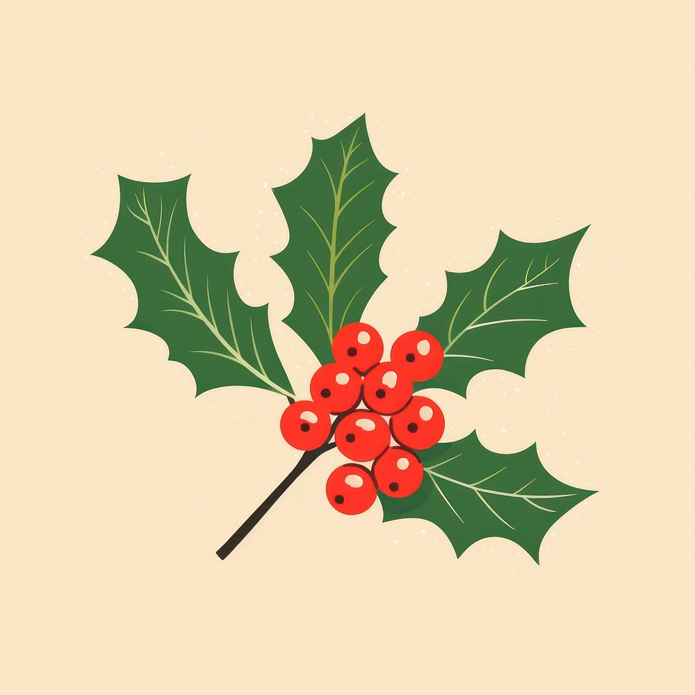 Christmas holly leaves plant leaf tree. AI generated Image by rawpixel.