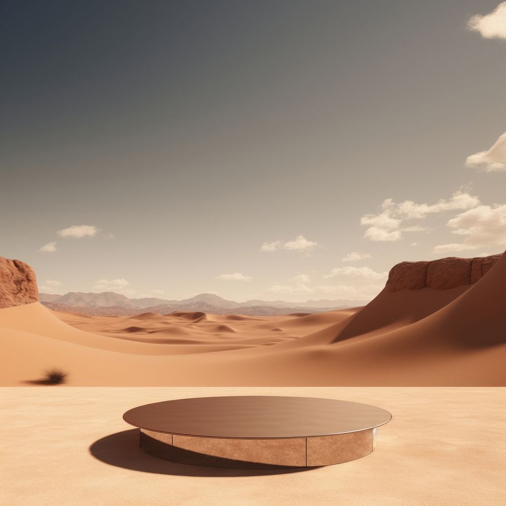 Podium desert landscape outdoors. AI generated Image by rawpixel.