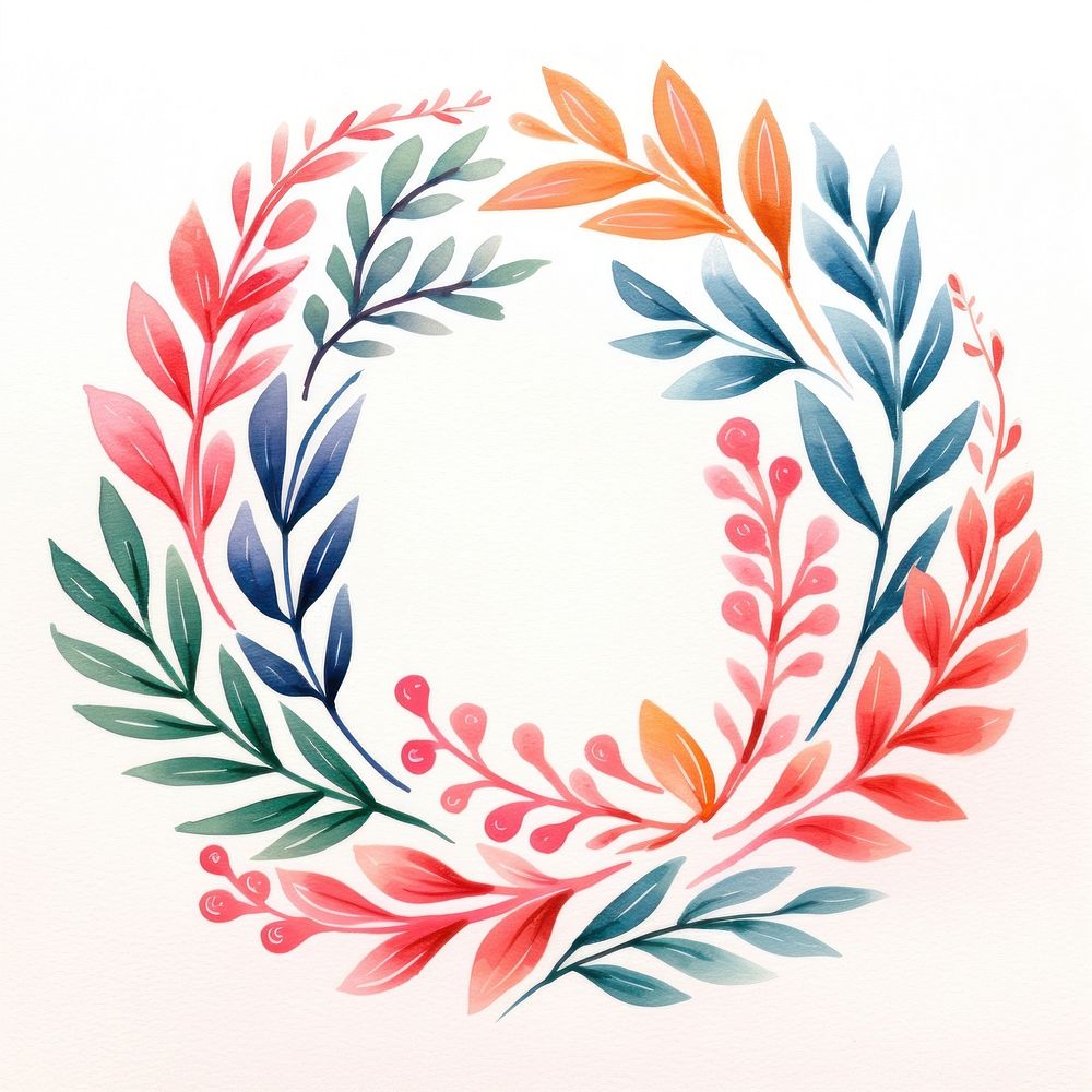 Christmas wreath pattern art celebration. AI generated Image by rawpixel.