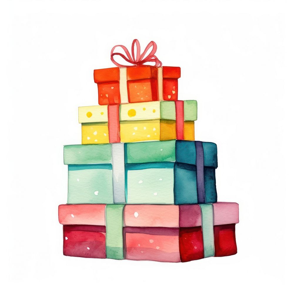 Christmas present cartoon gift. AI generated Image by rawpixel.